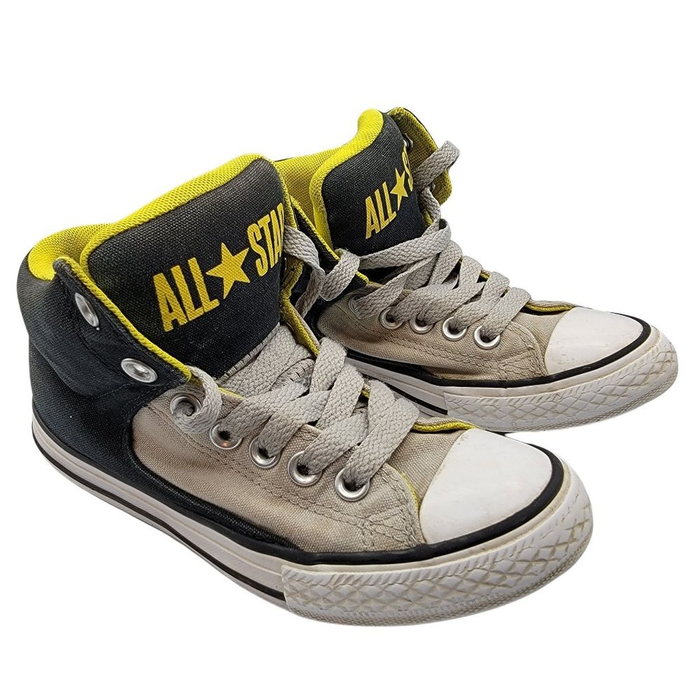 Converse All Stars Kids 2 Black Yellow High Top Casual Shoes - 656071F